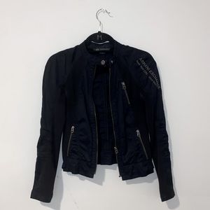 Armani exchange black bomber jacket woman’s